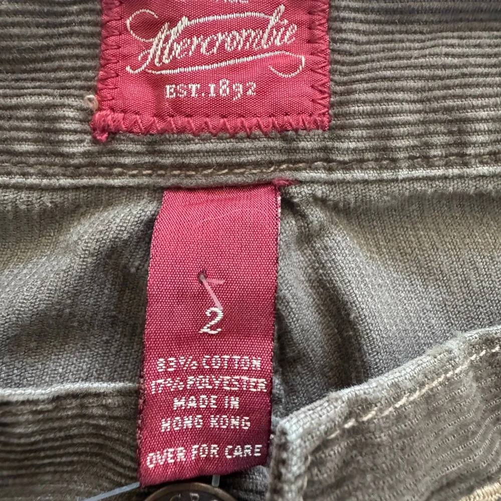 NWT Vtg RED TAG Abercrombie & Fitch Corduroy Flare Pants Y2K Deadstock Brown 2 - Picture 10 of 13